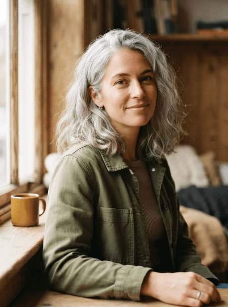 AI portrait of Aria as a film photograph, same face as the reference